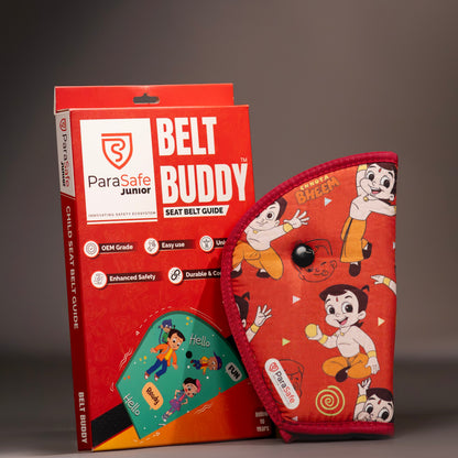 ParaSafe Belt Buddy product with ParaSafe Junior packaging on a gray background