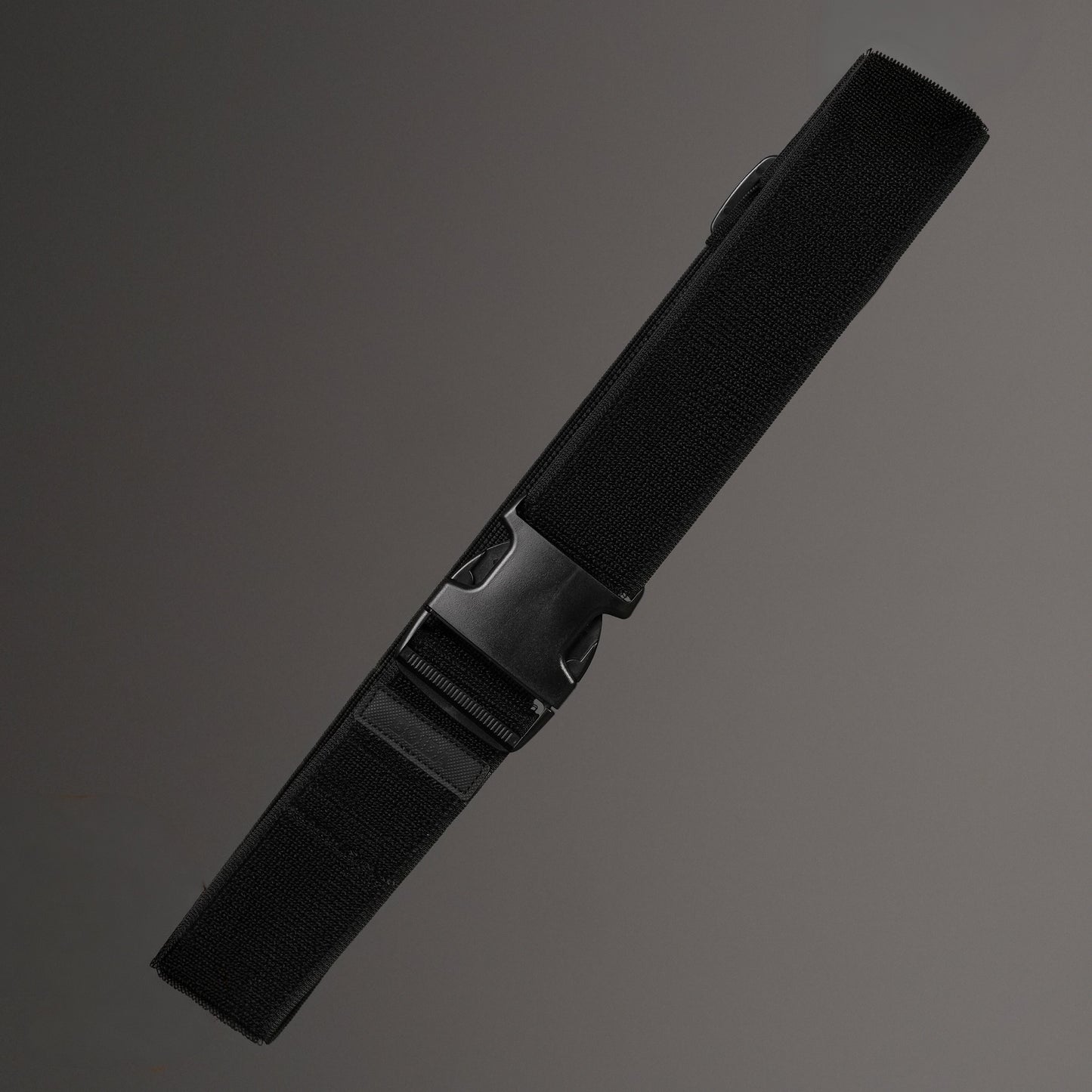 ParaSafe Black belt with a buckle on a gray background