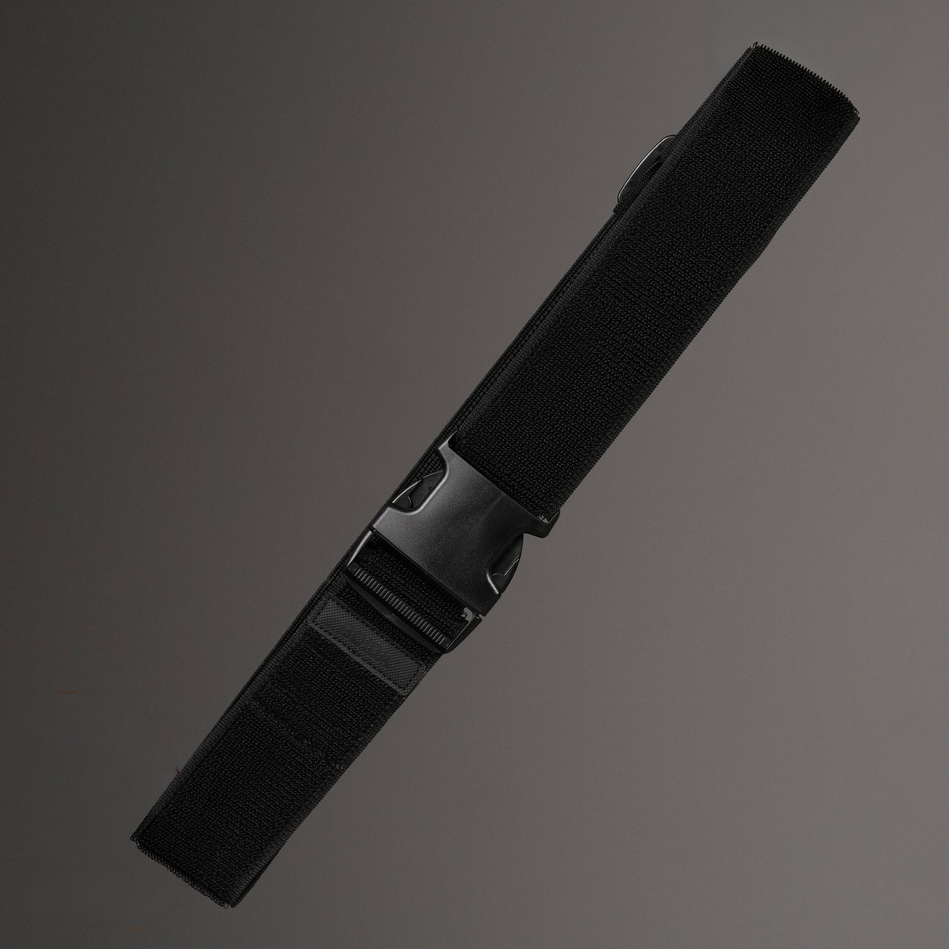 ParaSafe Black belt with a buckle on a gray background