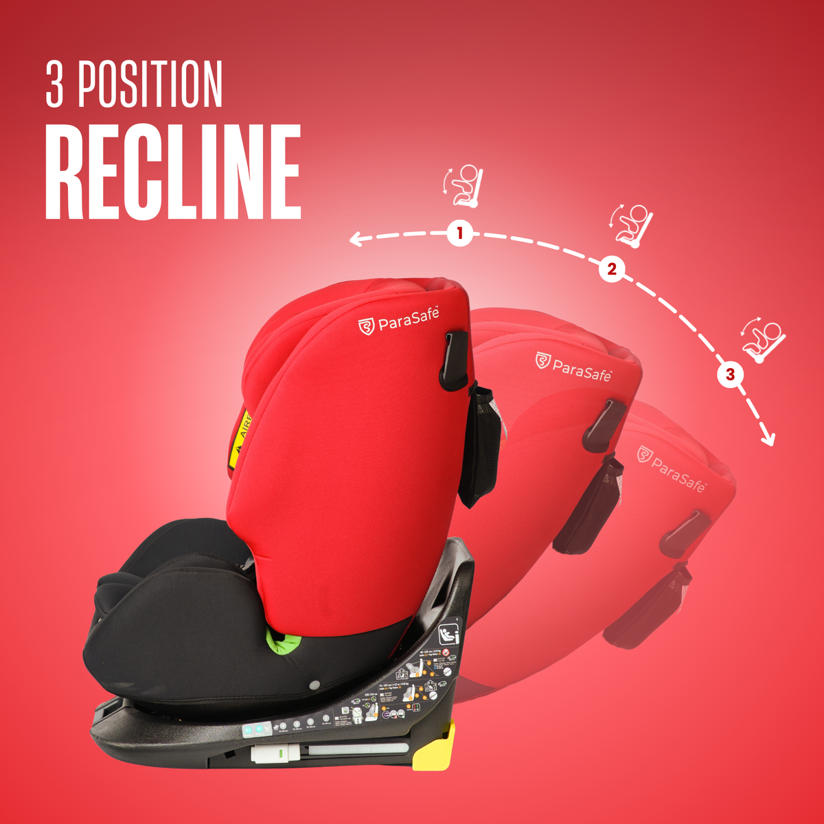 ParaSafe Child Safety Car Seat | 360° Rotation for Newborn to 12 Years (0–36 kg)