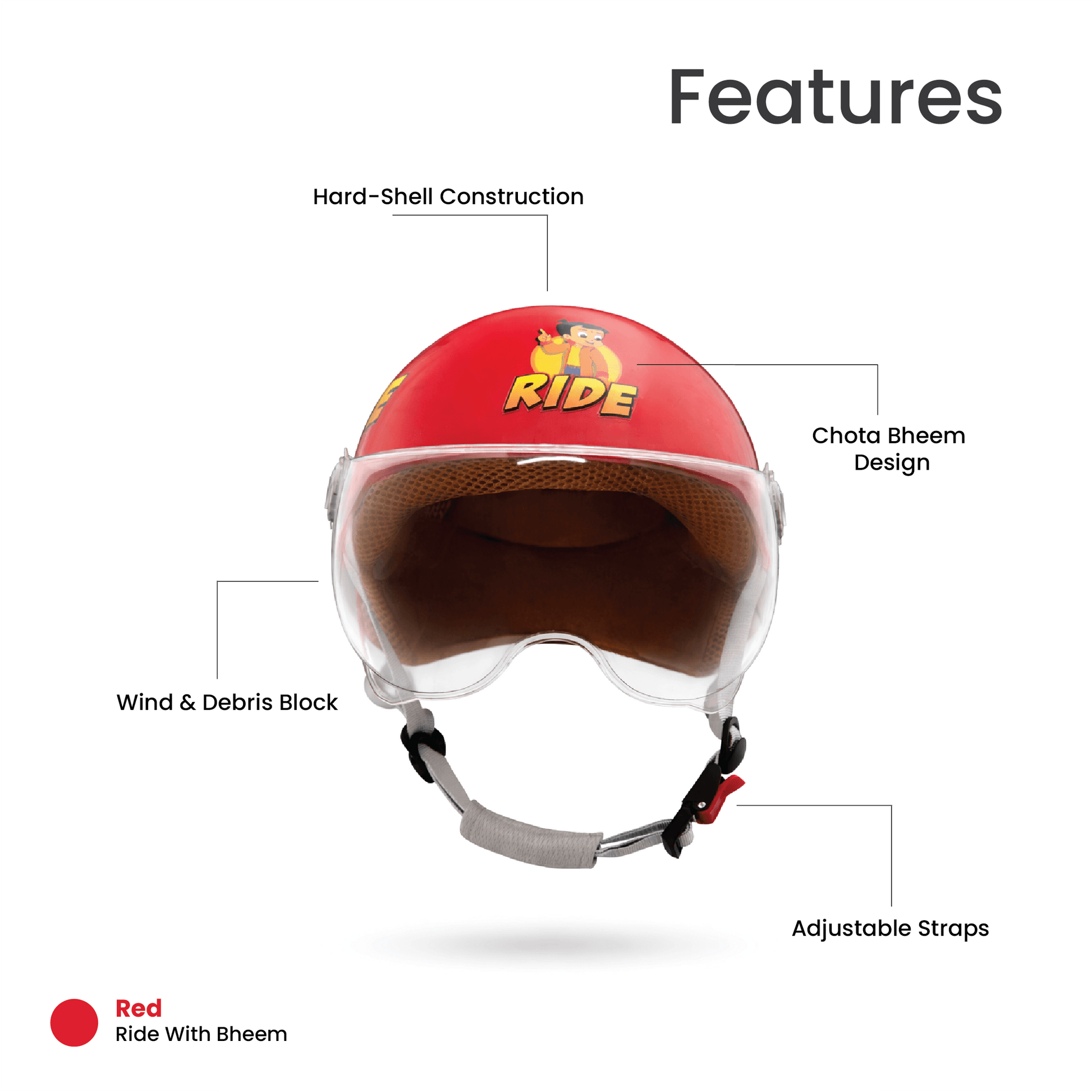 Parasafe | Adjustable Kids Cycling Helmet with detachable LED Light