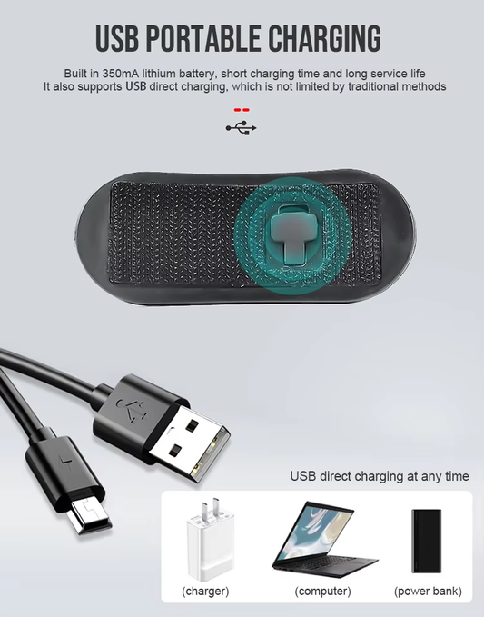 USB portable charging Parasafe HELMET BLINKER light with cable.