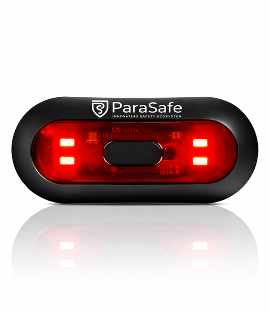 Parasafe safety light on a white background