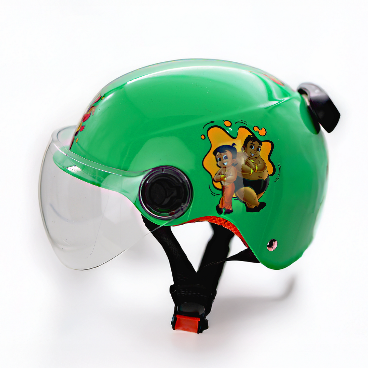 Adjustable Kids Cycling Helmet with Detachable LED Light – Chota Bheem Design