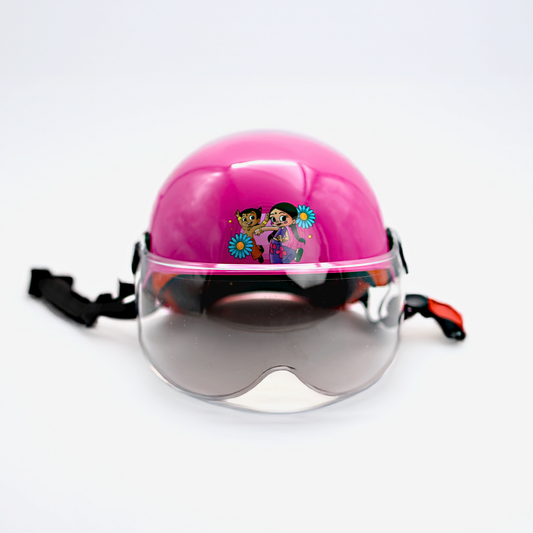 Adjustable Kids Cycling Helmet with Detachable LED Light – Chota Bheem Design