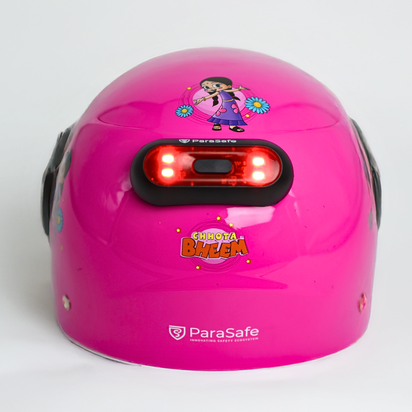 Adjustable Kids Cycling Helmet with Detachable LED Light – Chota Bheem Design