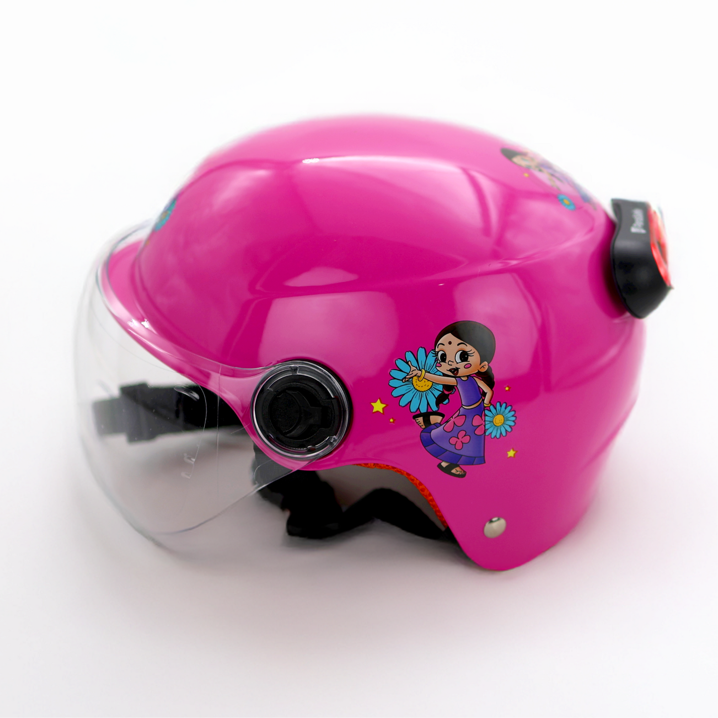 Adjustable Kids Cycling Helmet with Detachable LED Light – Chota Bheem Design